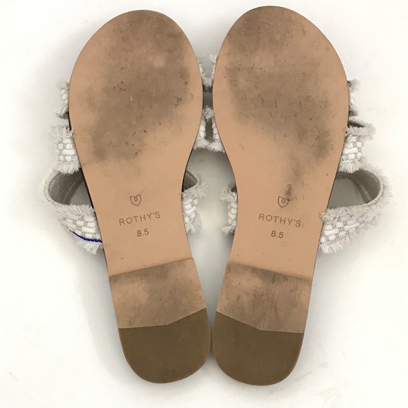 ROTHY’S Sea Shell Fringe Slide Sandals Slip On Sandals Women’s Size 8.5 - Picture 13 of 15